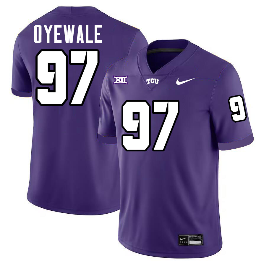 #97 Paul Oyewale TCU Jersey,Texas Christian University Horned Frogs Football Jersey-Purple